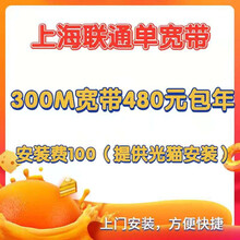 中国联通 上海联通办理宽带光纤宽带300M起家用装成功再收费 上海联通单宽带300M/480元一/年