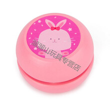 可爱卡通木质悠悠球回旋溜溜球儿童幼儿园手甩木制玩具男女孩 粉色小兔