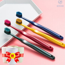 一次性牙刷牙刷软毛宽头竹炭情侣牙刷批发家庭装高颜值牙刷杯子套装 12支【带2个杯子】