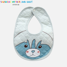 【班杰威尔】婴儿纯棉防水围嘴口水巾春夏新生儿宝宝防吐奶吃饭围兜秋冬季跨进 防水围嘴蓝浣熊