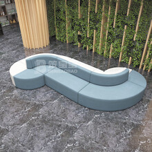 培训机构休息区沙发商场大厅等候区客户接待区阅览室双面异形创意沙发 组合三