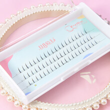 月儿公主假睫毛女分段式朵毛单簇鱼尾仙子毛嫁接C翘自然仙女A型毛施夫 仙子下睫毛6mm