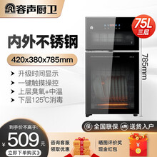 容声消毒柜小型家用台式迷你茶杯碗筷消毒碗柜 【 75升三层】升级上下分层控制 适用4-7人