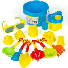 儿童宝宝玩沙子挖沙子玩具套装沙滩铲子工具决明子海边沙滩玩具 沙滩14件套配眼镜