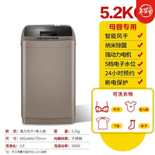 威凰（Weihuang)家用洗衣机 婴幼儿童迷你烘干洗脱一体小型洗衣机 8.2KG风干 蓝光纳米除菌 5.2KG 智能风干 纳米除菌