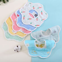 婴儿纱布围嘴口水巾男女宝宝防吐奶围嘴360度夏季透气薄款 1条装