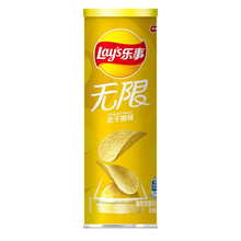 超市	乐事Lay’s无限薯片 零食 休闲食品 忠于原味104g罐装 膨化食品 一口吃N片大挑战 张杰同款