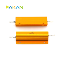 PAKAN 100W黄金铝壳电阻 全系列 RX24 电阻器 100W 10RJ  10欧姆 (1个)