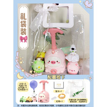 粉猪空气动力气球车小粉猪空气动力车会飞的打气球玩具抖音网红发射充气儿童女孩礼物 ins手提礼袋套装【配置如图】