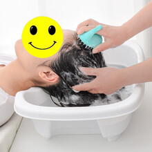 宝巢平躺式洗头盆卧床病人护理瘫痪老人孕妇月子儿童躺着洗头神器家用免弯腰加厚塑料 躺洗式洗头盆白色