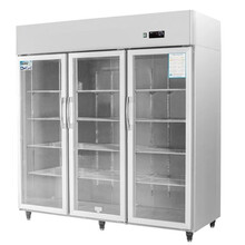海禄 四开门商用冰箱厨房立式冷藏冷冻保鲜柜不锈钢节能双温六门冰柜 三大玻璃门