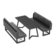 奶茶店桌椅复古工业风酒吧清吧卡座沙发火锅店西餐咖啡厅烧烤店音乐餐吧桌椅NAVCON 六人组合1套 官方标配