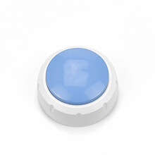 宠物交流按键狗狗训练语音按钮说话录音语音发声对话按铃器吃饭猫 蓝色录音款(送电池，无贴纸)