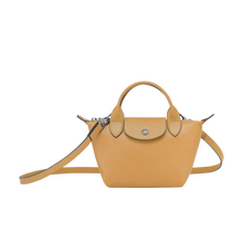 珑骧（LONGCHAMP）女士Le Pliage Cuir系列迷你手提包精制梅蒂斯羊皮单肩斜挎包女包 L1500757P15 蜜糖色