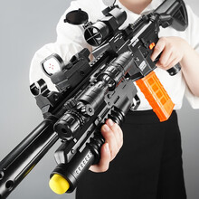 麦肯齐 儿童玩具枪8-12 可发射软弹枪吃鸡套装电动突击步抢男孩生日六一儿童节礼物3-5岁 【豪华满配榴弹版】配60发软弹