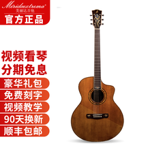 美丽达（meridaextrema）单板民谣缺角美丽达A18GAC原木色面单亮弹唱指弹吉他 41寸DG-20FOLC云杉胡桃木复古哑光 原声