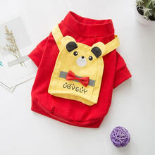 夏季新款猫咪衣服背包短袖奶猫春夏季薄款透气防掉毛英短宠物服饰 小熊背包T恤 M(建议5-8斤)