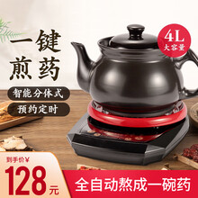 雷凡（LeiFan）煎药壶分体式中药壶养生壶全自动煎药机熬药陶瓷砂锅电子煮炖药锅电药煲机熬中药器 WS-1802 4L煎药+底座