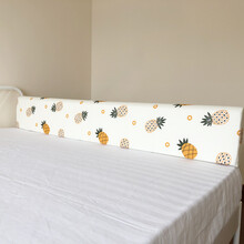 加厚床围护栏儿童防摔床边围栏护边宝宝防撞软包婴儿挡板防掉 菠萝 50cm长一个(配可调节支架)