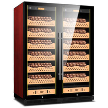 茄龙（CIGARLOONG）CL-168CW2智能恒温恒湿雪茄柜恒温红酒柜雪茄红酒双拼柜 榉木裸养款红色