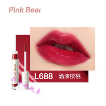 PINKBEAR皮可熊琉光镜面水唇釉小布丁口红女学生唇彩唇蜜 L688 酒渍樱桃
