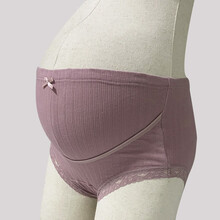 黛立香（Dailixiang）防辐射服孕妇装短裤怀孕期上班族隐形内穿放射衣肚兜隔离手机电脑 豆沙粉中腰款：腹部全银纤维 M