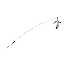 田田猫加长钢丝杆逗猫棒替换头猫咪用品猫玩具耐咬逗猫器猫用品 小鸟逗猫棒