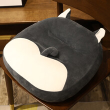 物枕居 双面凉席坐垫屁垫加厚夏季凉席椅子垫办公室久坐屁股垫子学生宿舍椅垫 CMZL-深灰色坐垫 44*40*10cm