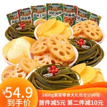 天裕福素菜零食大礼包 土豆片海带藕片卤味熟食充饥夜宵大礼包卤味整箱肉类 素菜零食大礼包B