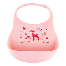 京东超市	
利其尔（Richell）宝宝硅胶围兜婴儿防水饭兜儿童围嘴小孩饭兜口水兜 粉色