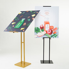 本杰 kt板展架海报架展示架立牌水牌POP挂画架立式广告支架引导指示牌KT板支架立牌海报架 黑色挂画架单独架子（斜面款）