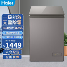 Haier/海尔冰柜家用-40度小冰柜家用细胞级冷冻柜冷藏柜节能减霜钢化玻璃面一级能效 BC/BD-100HER