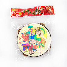 婴儿宝宝吉祥如意鼓 儿童拍拍鼓拨浪鼓早教玩具 铃鼓【801-OPP】