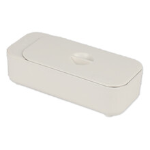 姿秒迪 超声波清洗机 无线超声波眼镜清洗机家用金银首饰手表便携隐形眼镜充电清洗器盒 没有锈钢2021款白色