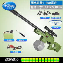 迪士尼儿童高压电动水枪玩具泼水节成人大号抽拉式喷水打水仗男孩呲水抢生日礼物抖音网红同款 AWM绿色-豪配 标准配置