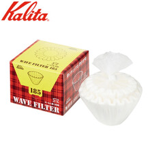 咖啡滤纸 手冲咖啡滤纸/蛋糕杯/折纸滤杯波纹漂白滤纸 155/185 185滤纸【50枚/盒】