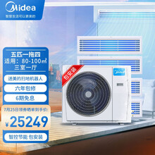 美的（Midea）中央空调小多联 5匹一拖四 全直流变频 智能家电家用风管自清洁空调 包安装 MDS-H120W-A(1)Ⅱ