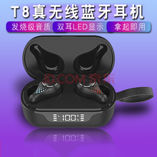 圣鳄TWS无线耳机弹窗出仓自动配触摸双耳双通可主从切换siri语音功能主动降噪 经典黑