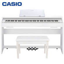卡西欧（CASIO）电钢琴 88键重锤数码钢琴 带盖家居立式 PX-770WE 套装专业家庭教学+全套礼包