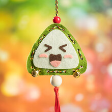 端午节手工diy粽子香包挂饰儿童幼儿园手工制作不织布香囊材料包 香包挂饰-俏皮粽子+艾草包