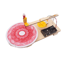 趣多慧DIY创意电动飞机科技小制作材料包初中小学生科学实验小发明儿童手工组装电路开关STEAM教玩具 绘图仪R16A 不含电池