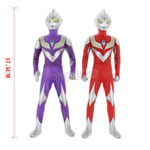 奥迪双钻迪迦奥特曼人偶 胜利飞燕1号2号 神光棒海帕枪雅格第斯号 紫色和红色人偶各1个