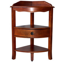 美式角柜乡村早教三角柜边几沙发转角柜电话几美式客厅 胡桃色 整装