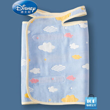 迪士尼（Disney）宝宝睡觉护肚子防踢被儿童护肚围婴儿护肚脐肚兜小孩防着凉夏小孩子夏天穿的 6层纯棉纱布升级款【蓝色云朵】 s码  0-1岁(长78宽35)