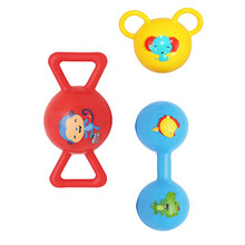 费雪 儿童玩具球 婴儿按摩球类玩具宝宝初级训练球 儿童小皮球 摇铃球套装F0912