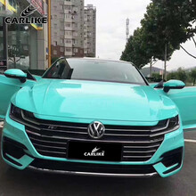 卡莱克超亮汽车改色膜高亮水泥灰整车改色贴膜亮面车身漆面保护膜防刮蹭汽车贴纸 超亮蒂芙尼1.52x18M