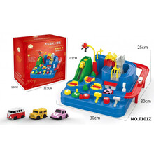 恐龙益智玩具小火车套装轨道车停车场汽车闯关大冒险男孩3-4-6岁 T101Z汽车大冒险