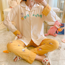 纯棉月子服孕妇睡衣春秋产妇产后哺乳喂奶衣可外穿家居服套装 889# XXL建议140-155斤