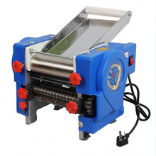 电动不锈钢压面机小型家用面条机多功能全自动擀面机饺子皮机新款 蓝色180型550瓦一刀两用