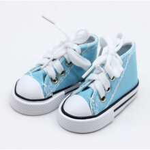 60cm大巴芘7.5cm帆布鞋3分BJD娃娃换装时尚休闲帆布萝莉娃娃鞋 蓝